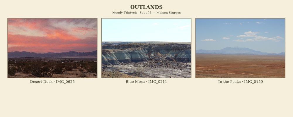 Outlands Triptych — Set of 3